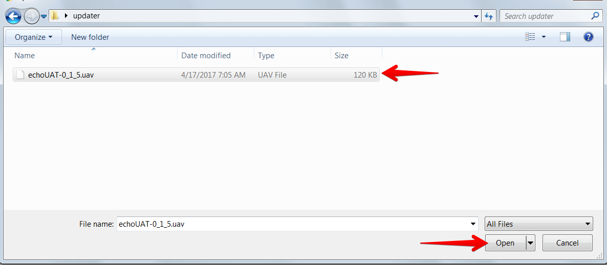 Update EchoUAT Software - uAvionix